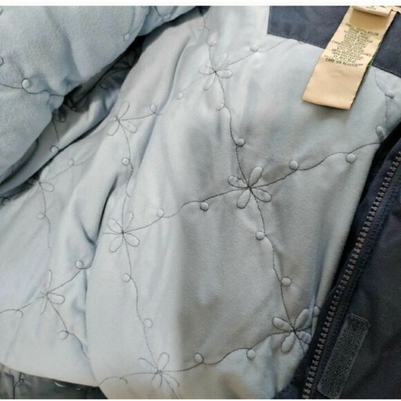 L.L Bean Blue Down Filled Puffer Coat Woman's Size Small - Picture 4 of 8